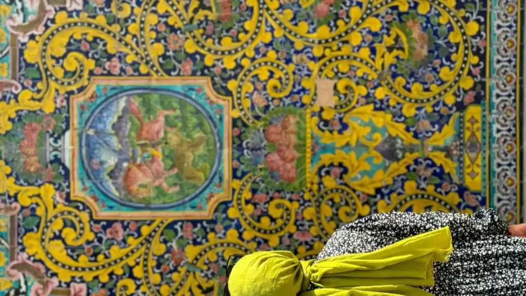 Persian yellow rug