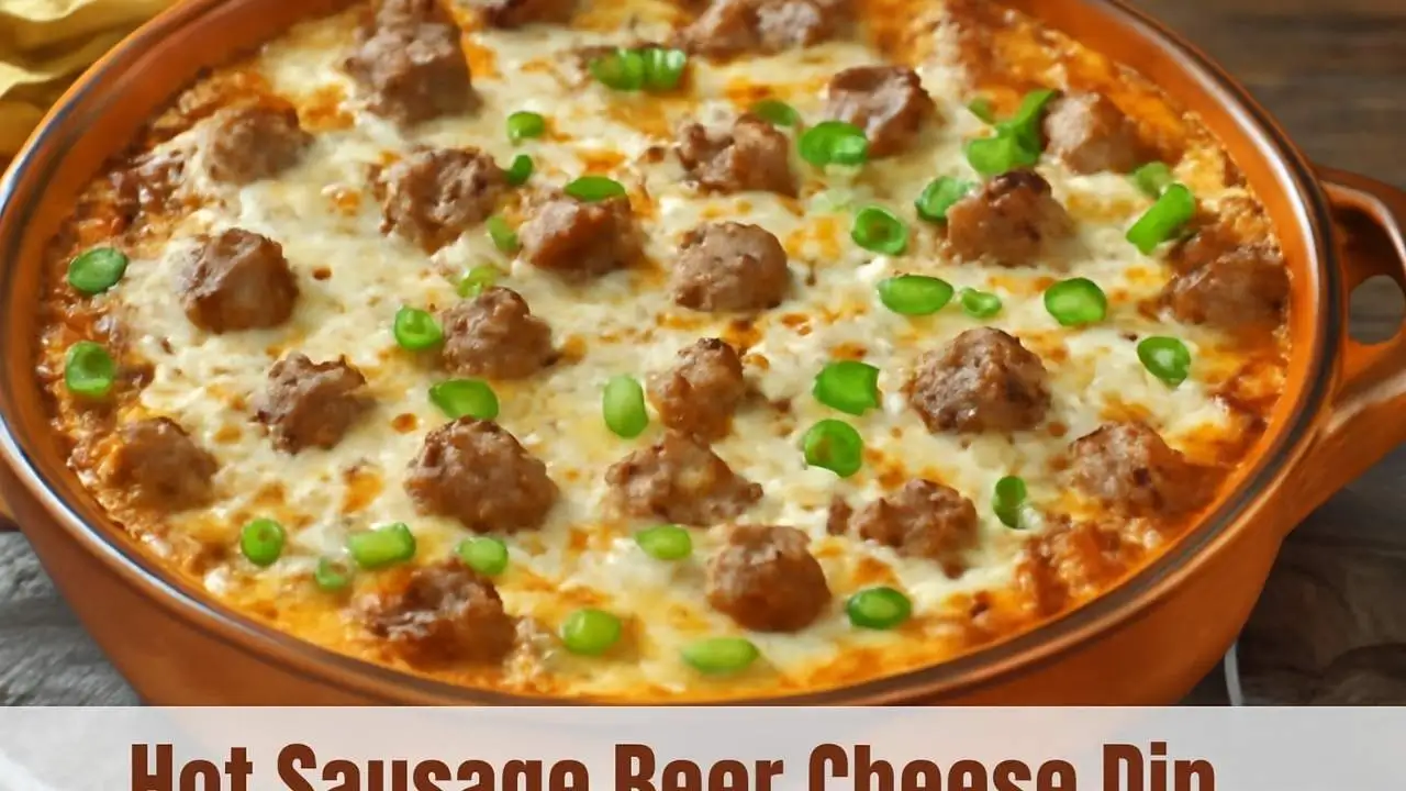 Hot Sausage Beer Cheese Dip
