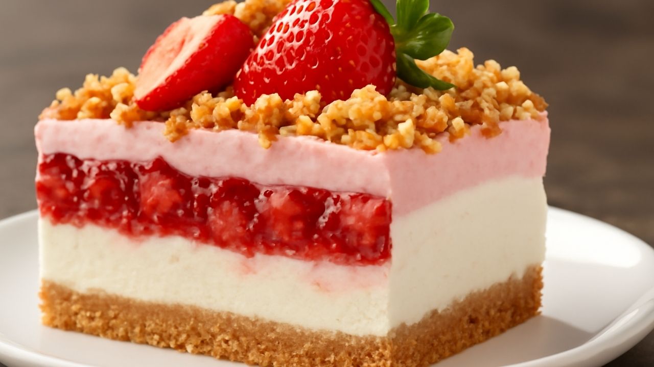 Berrylicious Strawberry Crunch Cheesecake