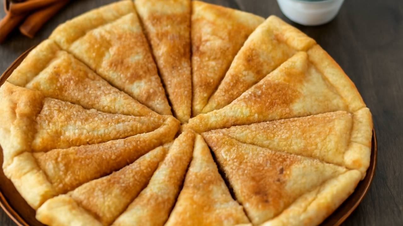 Cinnamon Sugar Pizza Made With Crescent Rolls