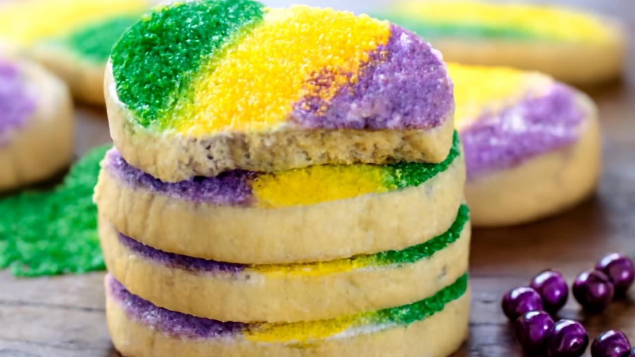 Mardi Gras Cookies