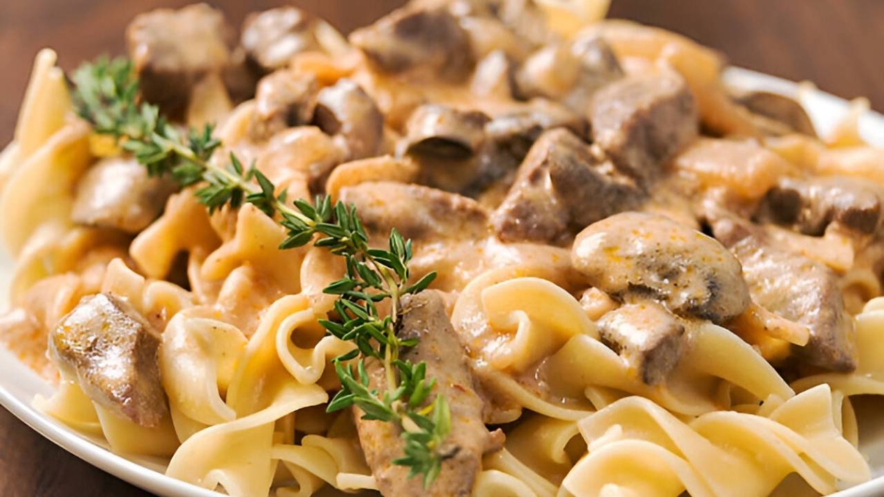 beef stroganoff recipe no mushrooms
